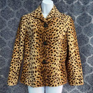 Jones New York signature women's 8 NWOT leopard print 3 button closure blazer